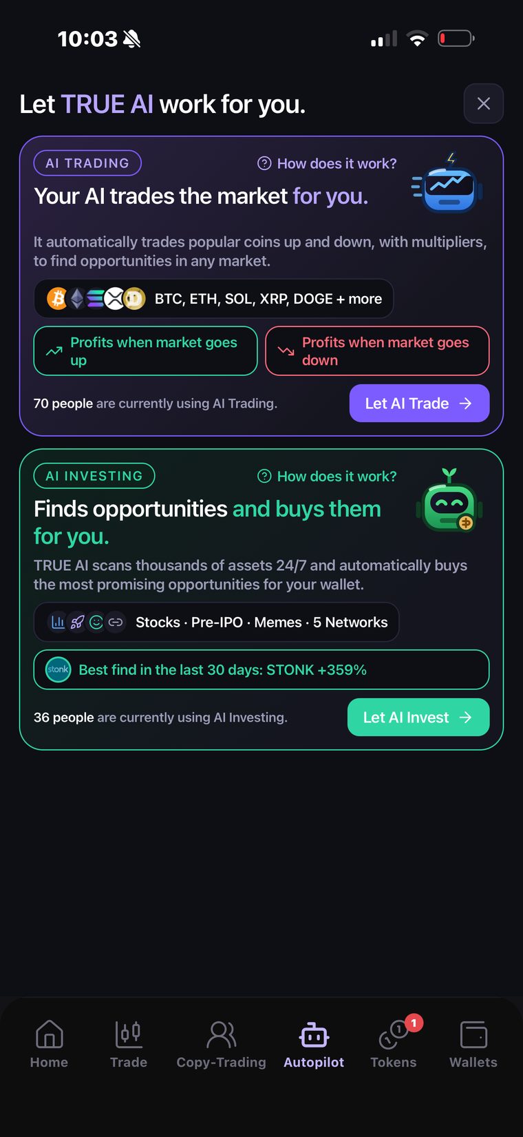 AI Trading and AI Investing explained side by side