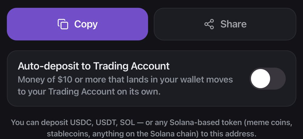 The Auto-deposit toggle on the deposit screen